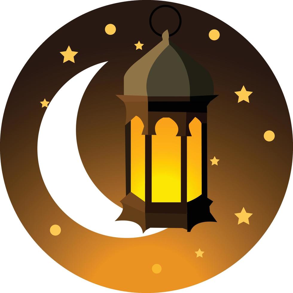 vector free  moon with lantern