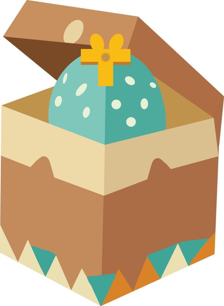open gift box with Easter egg vector