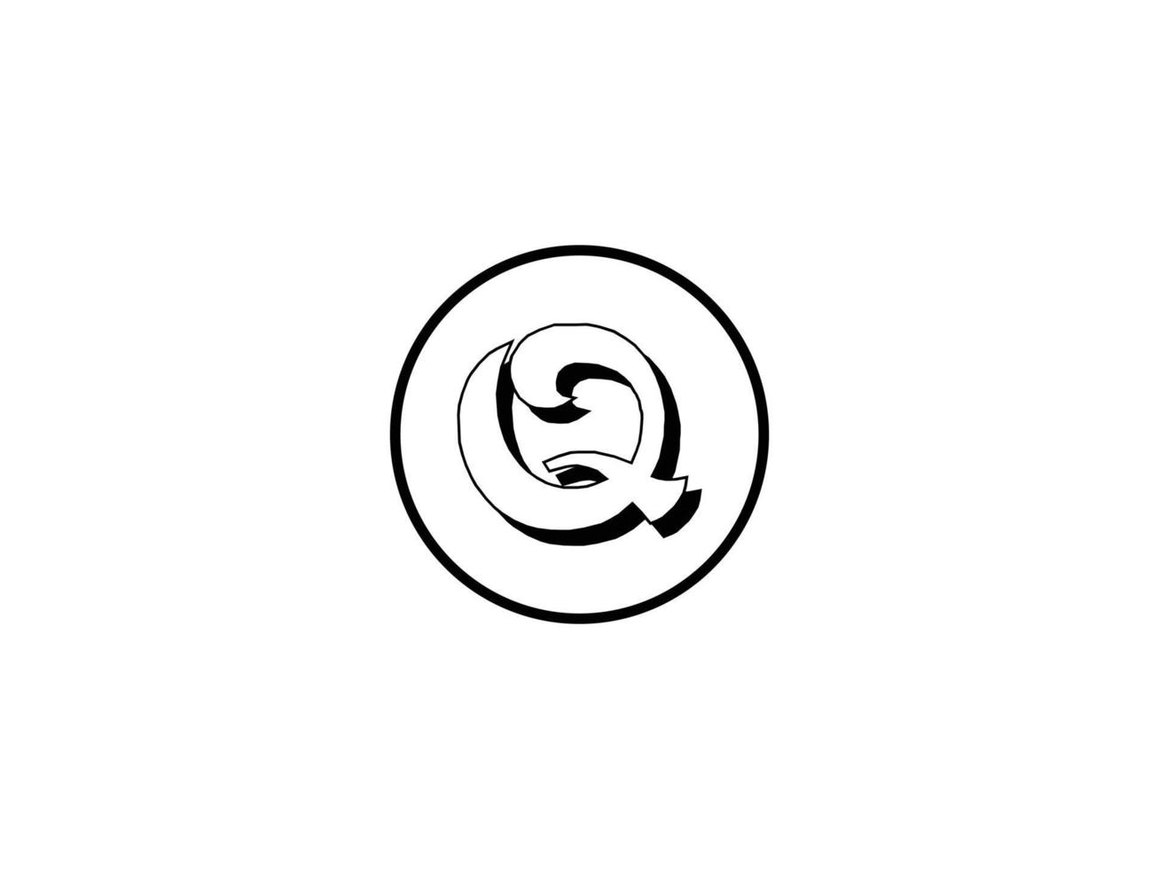 vector de diseño de logotipo de letra q