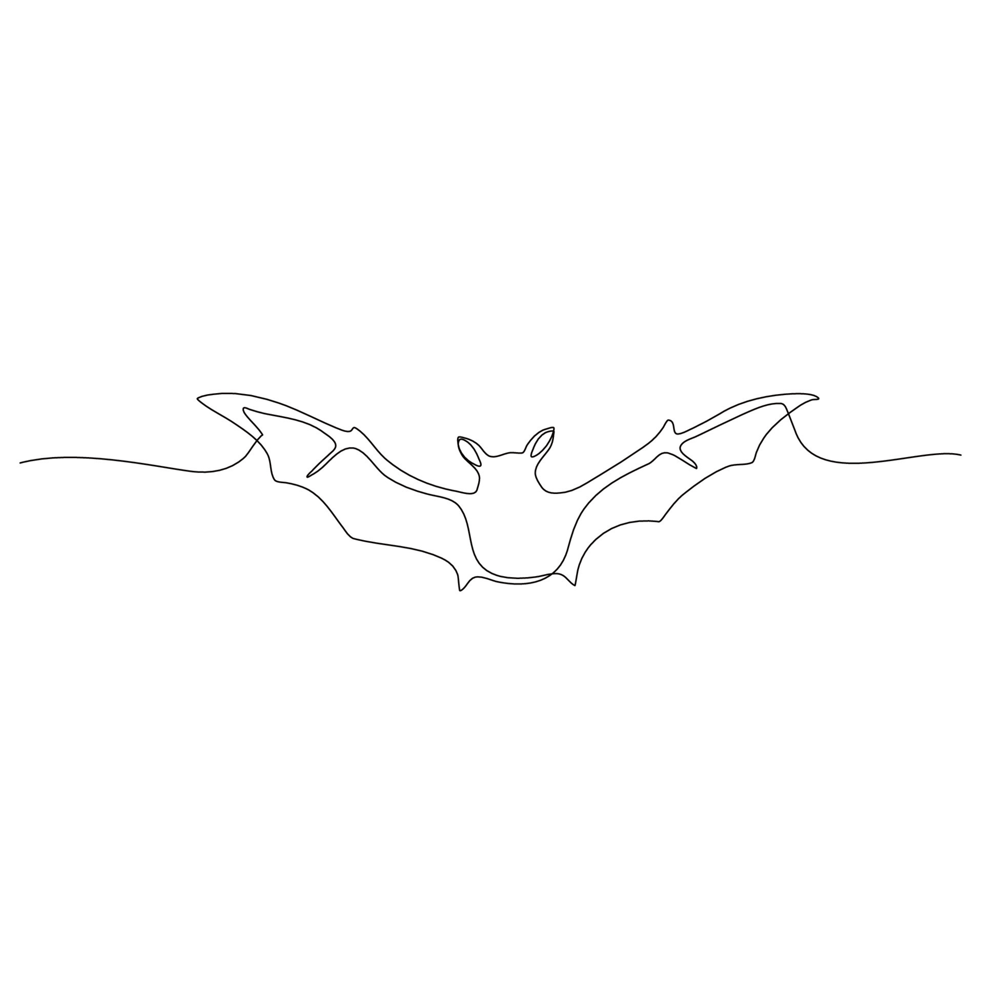 flying bat drawings