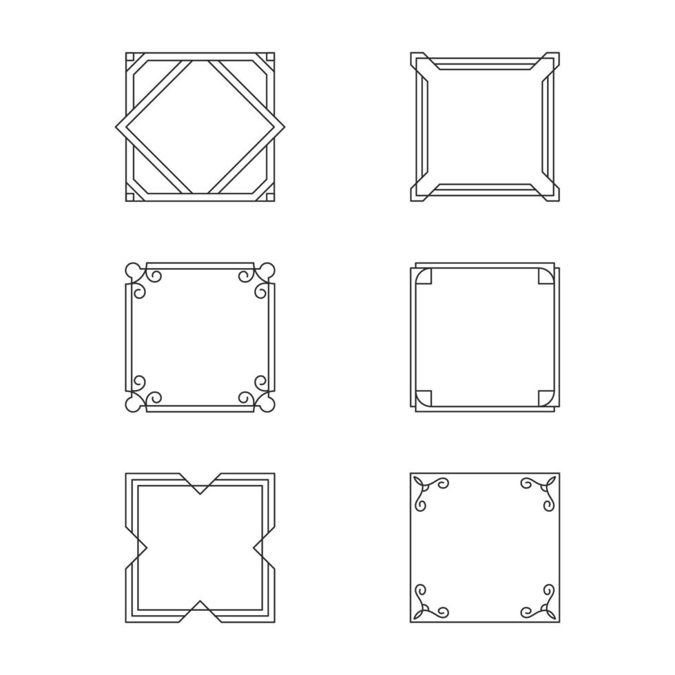 Clásico ornamental marcos conjunto en vector