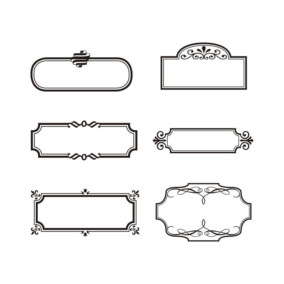 wide ornamental frames in vector