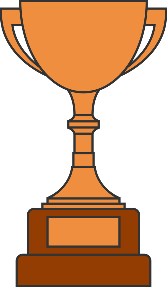 prix trophée gobelet. bronze tasse dans plat conception. png