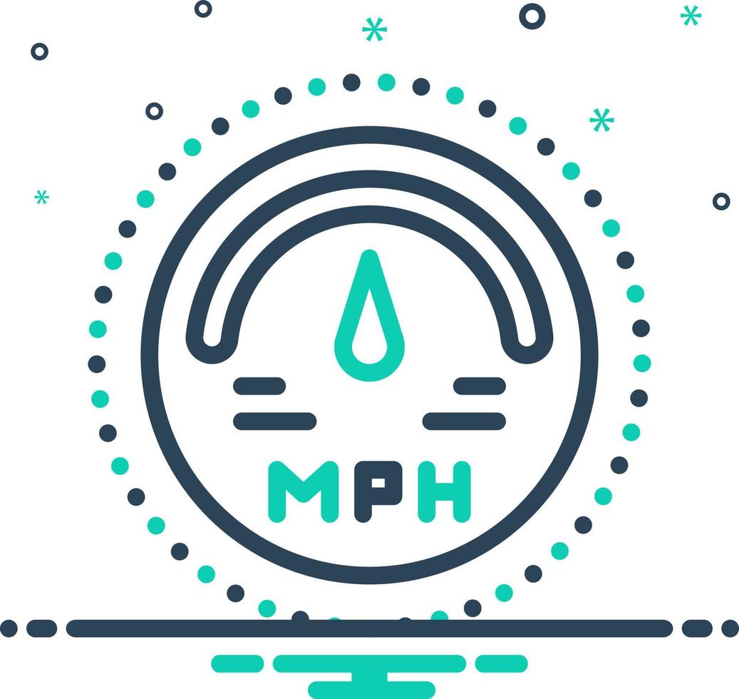 mix icon for  mph vector