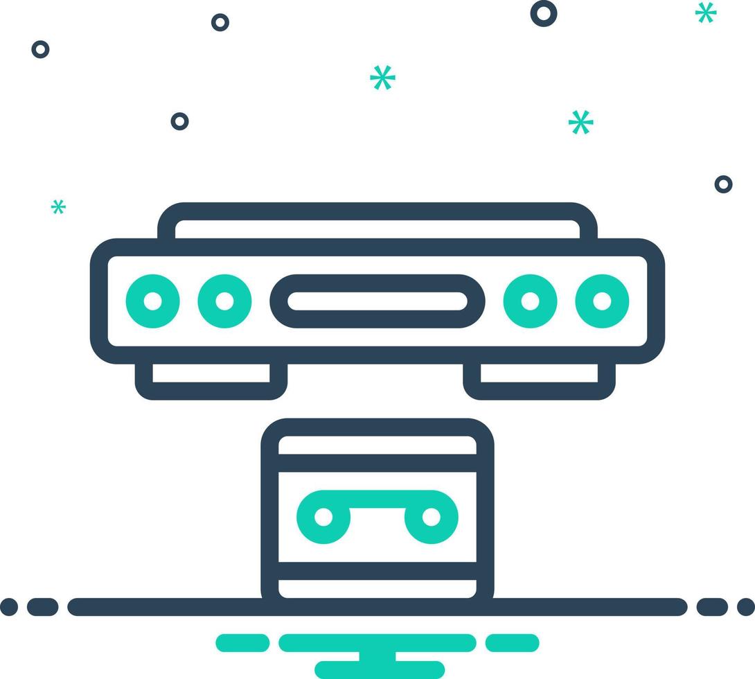 mix icon for vcr vector