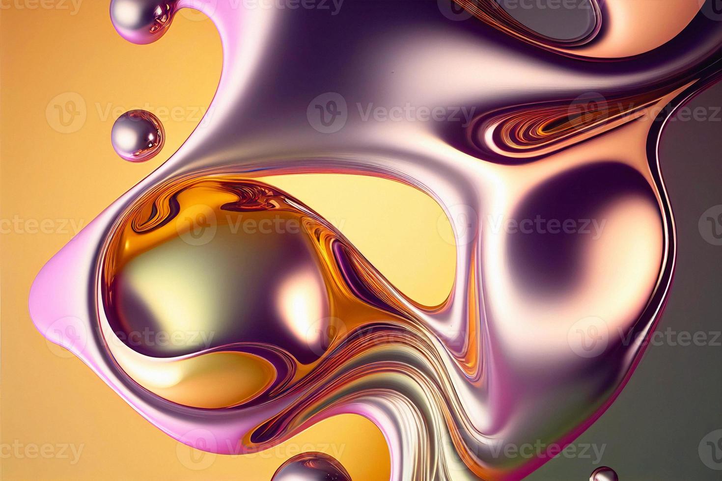 Trendy wavy motion liquid gradient shape background design in luxury style with glossy effect. Abstract fluid 3d illustration photo