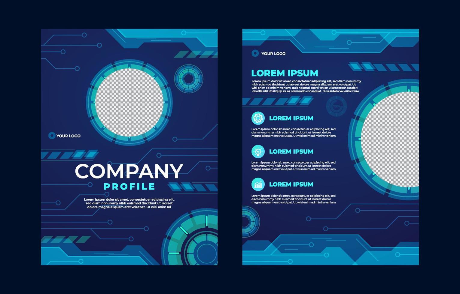 Technology Company Template vector