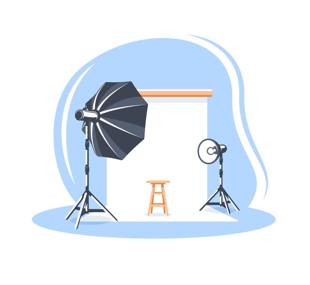 Photo studio scene vector