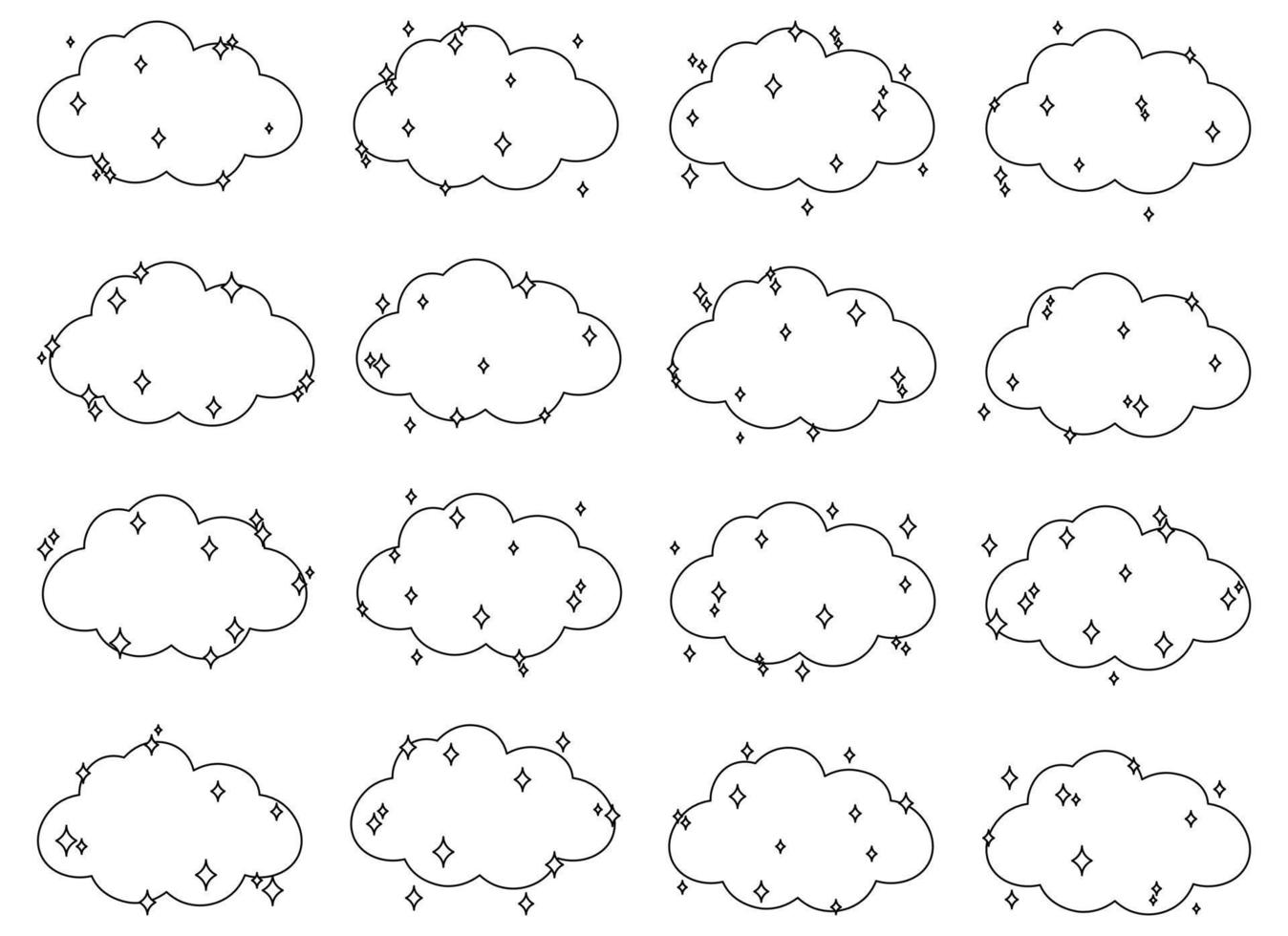 cloud design illustration isolated on transparent background vector