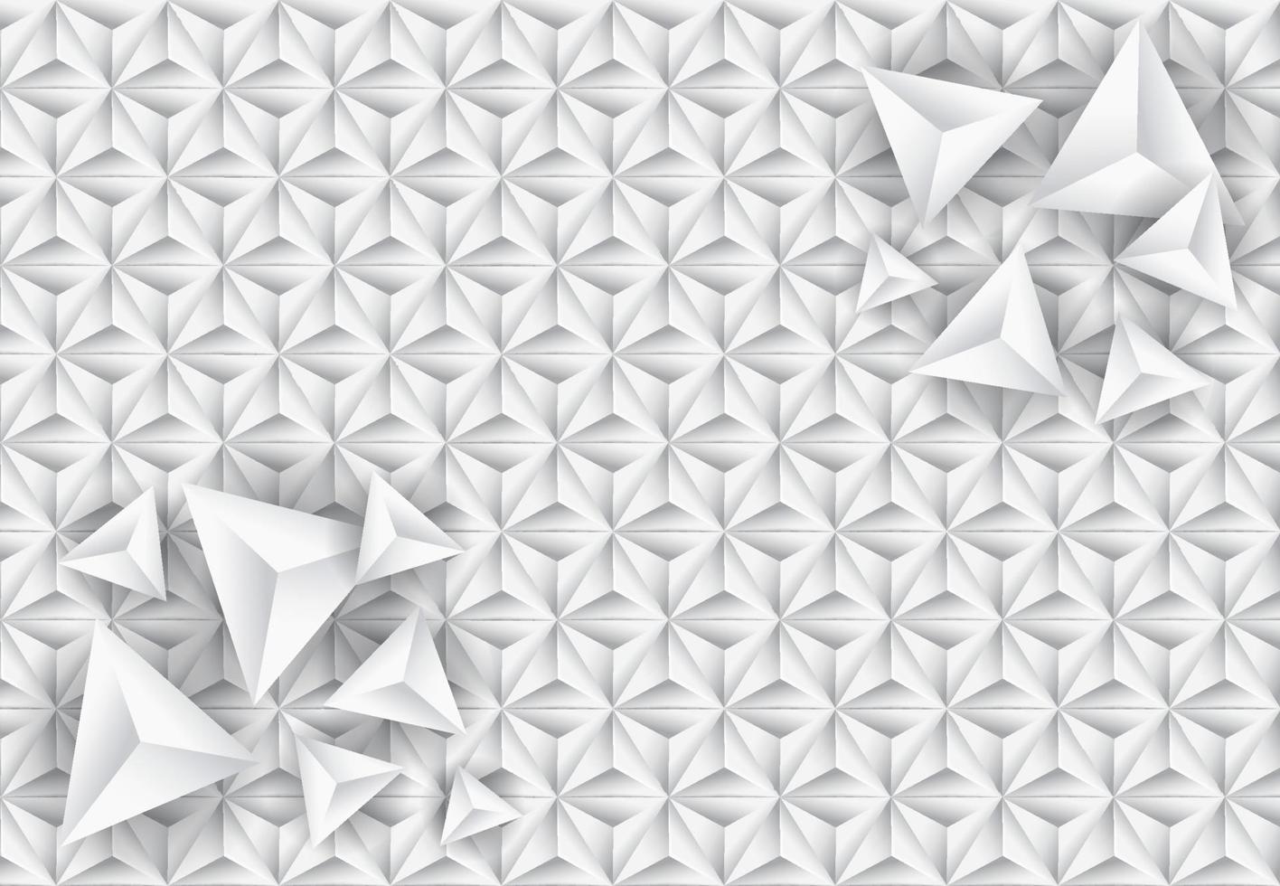 3D White Triangle Background vector