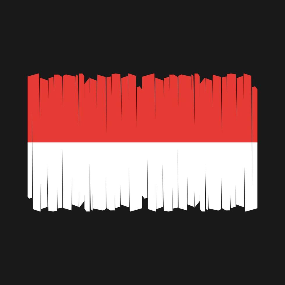Indonesia Flag Brush Vector