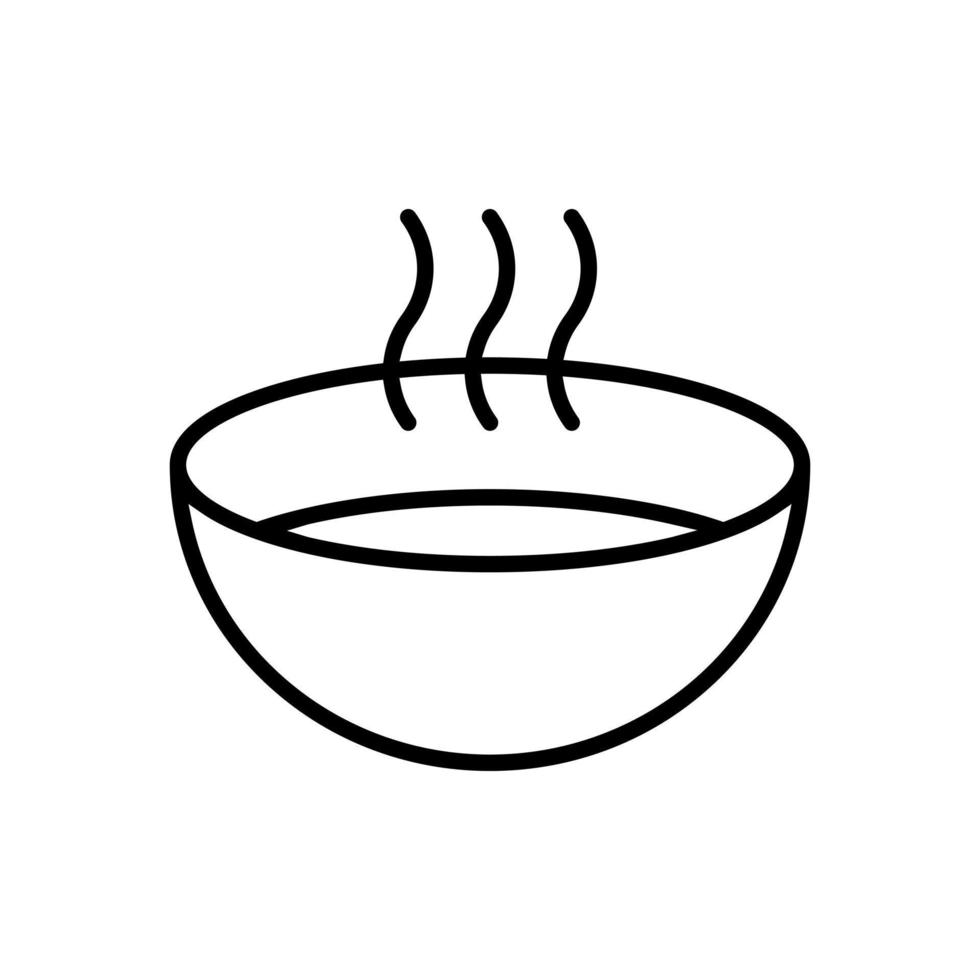 sopa icono vector. caldo ilustración signo. caldo símbolo. sopa de mariscos logo. vector