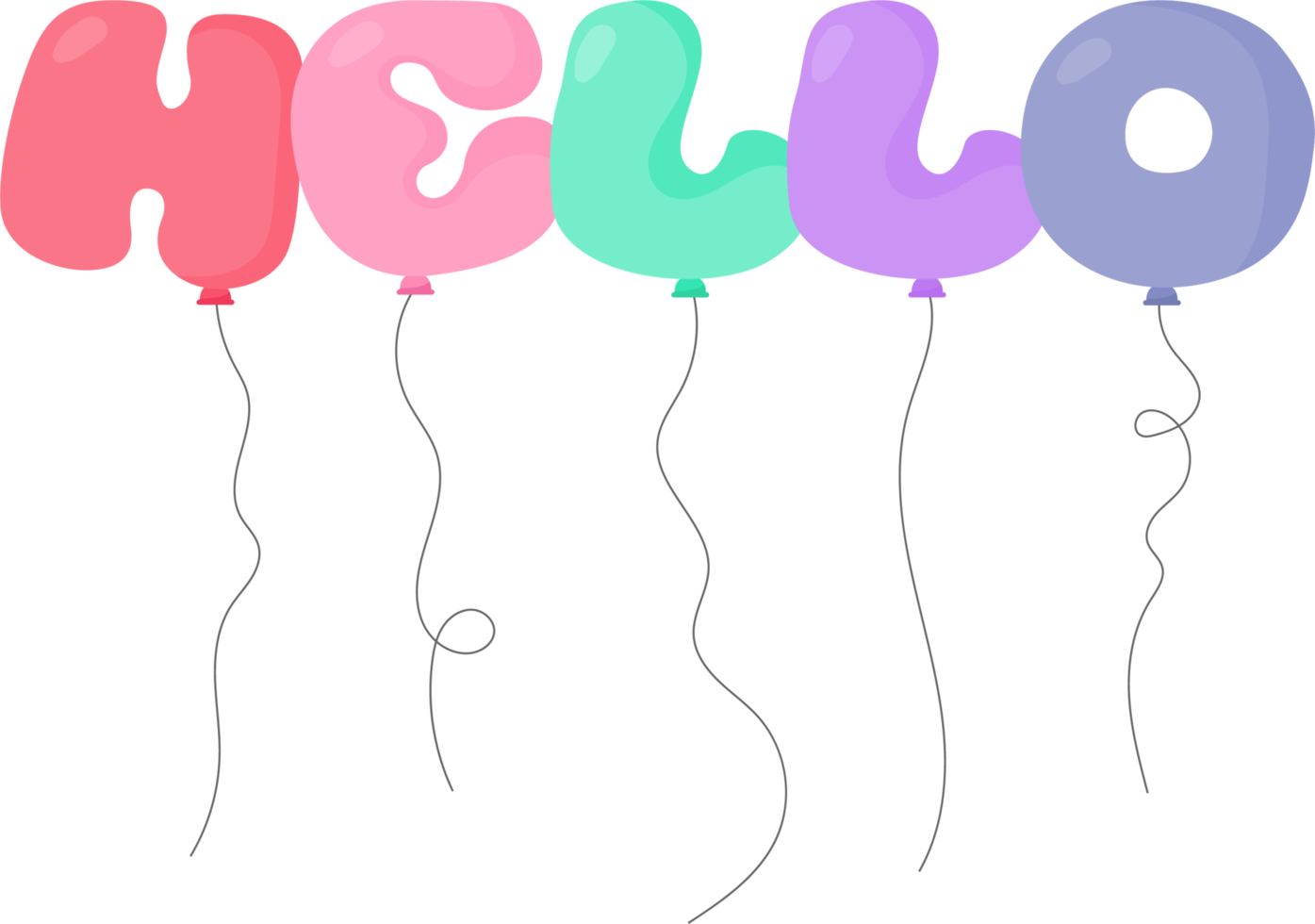 Balloon text in cartoon style png