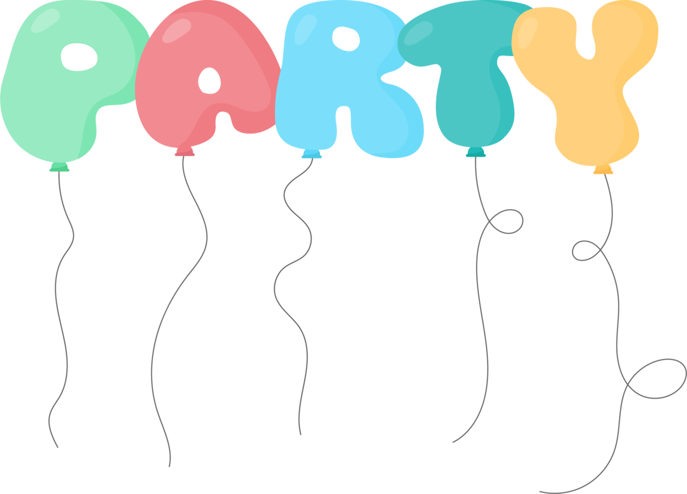 Balloon text in cartoon style png