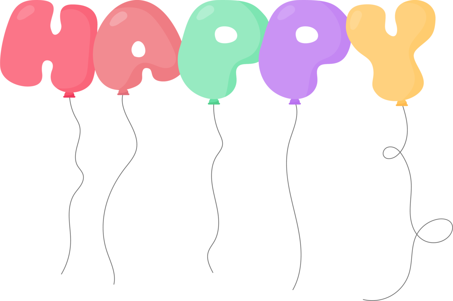 Balloon text in cartoon style png