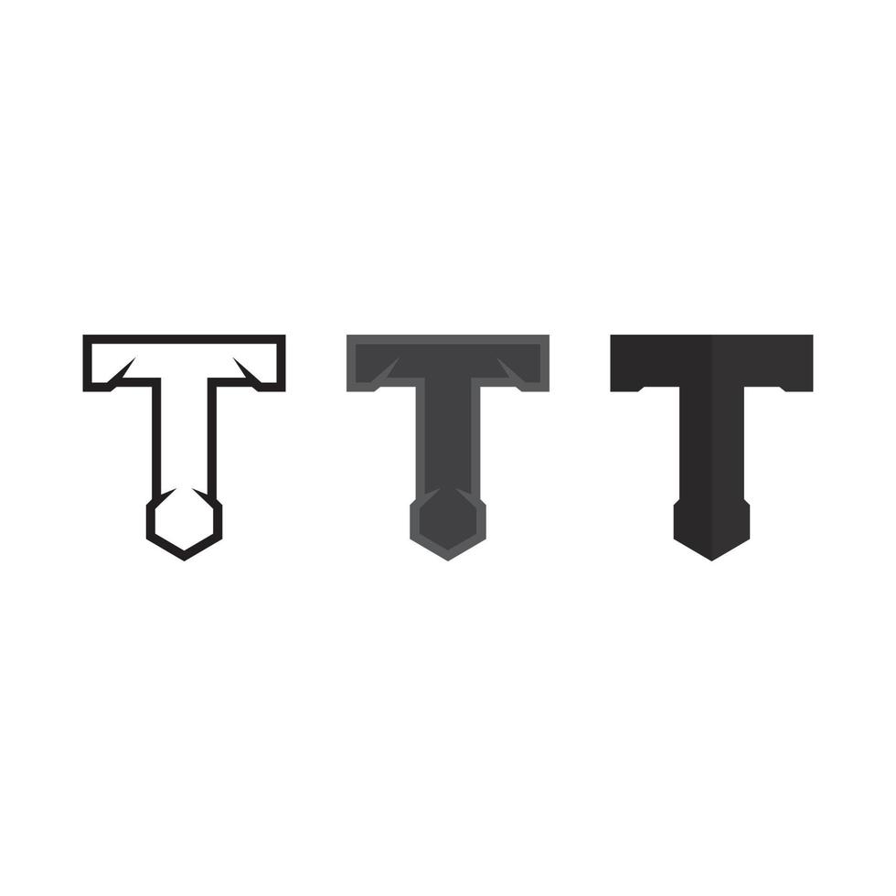 letter T logo image and font T design graphic  vector