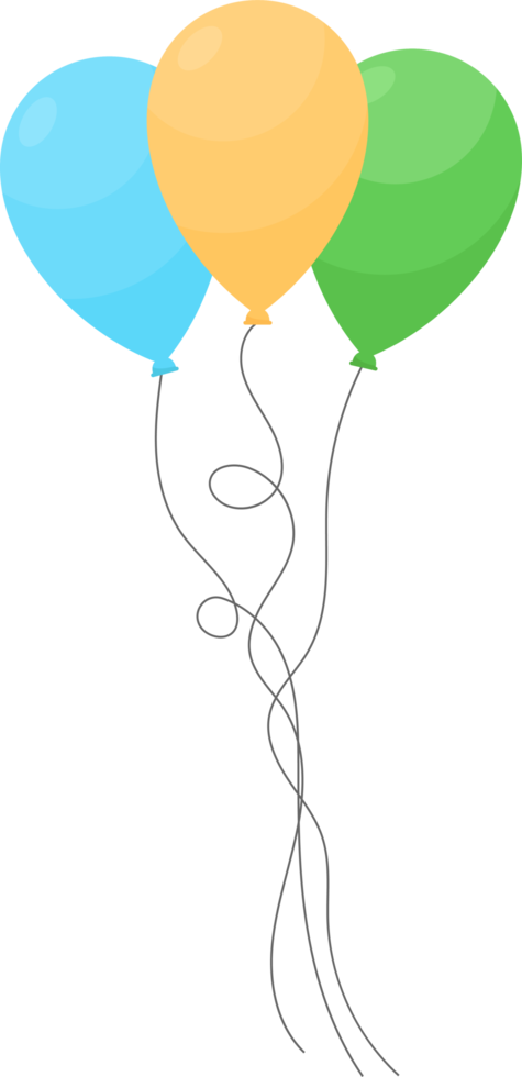 Balloons bunch in cartoon style 21970877 PNG