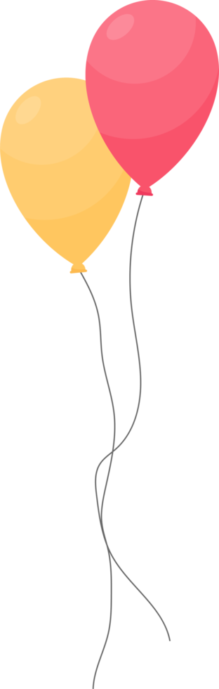 Balloons bunch in cartoon style png