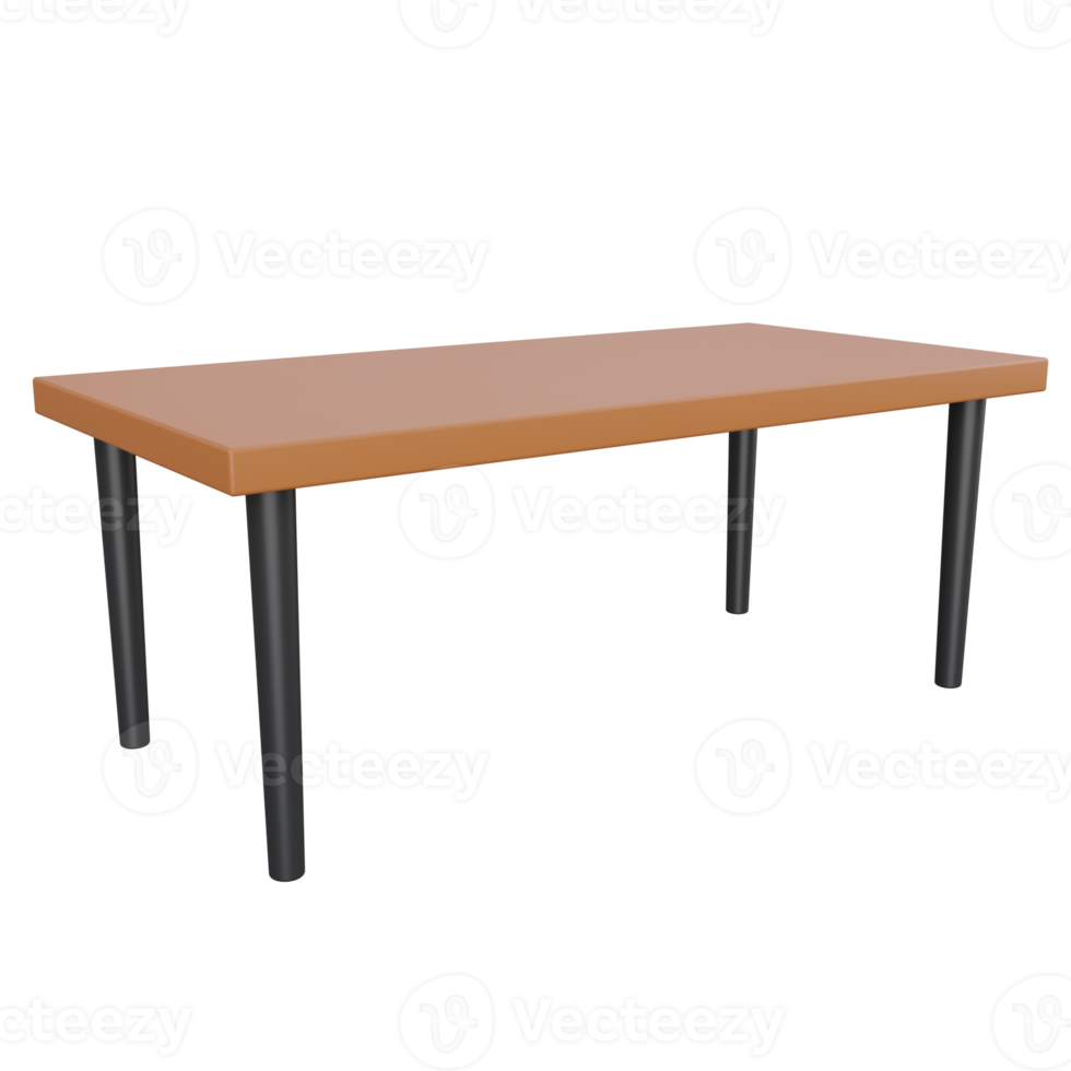 dinner table 3d render icon illustration with transparent background png
