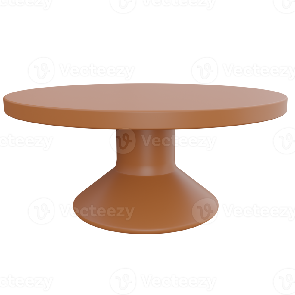 coffee table 3d render icon illustration with transparent background png