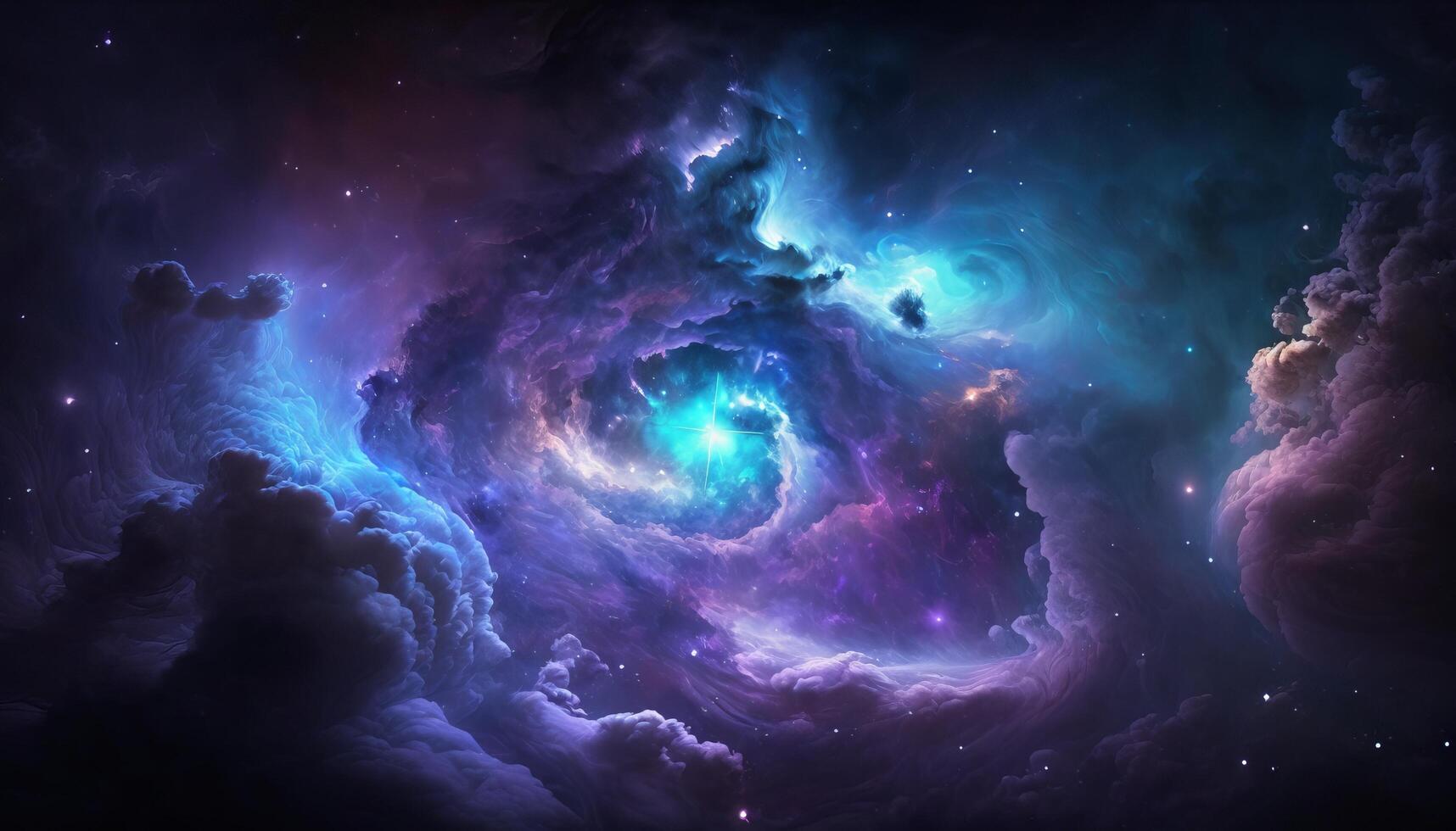 background image with a mix of blue and purple colors, resembling a galaxy or space theme. photo