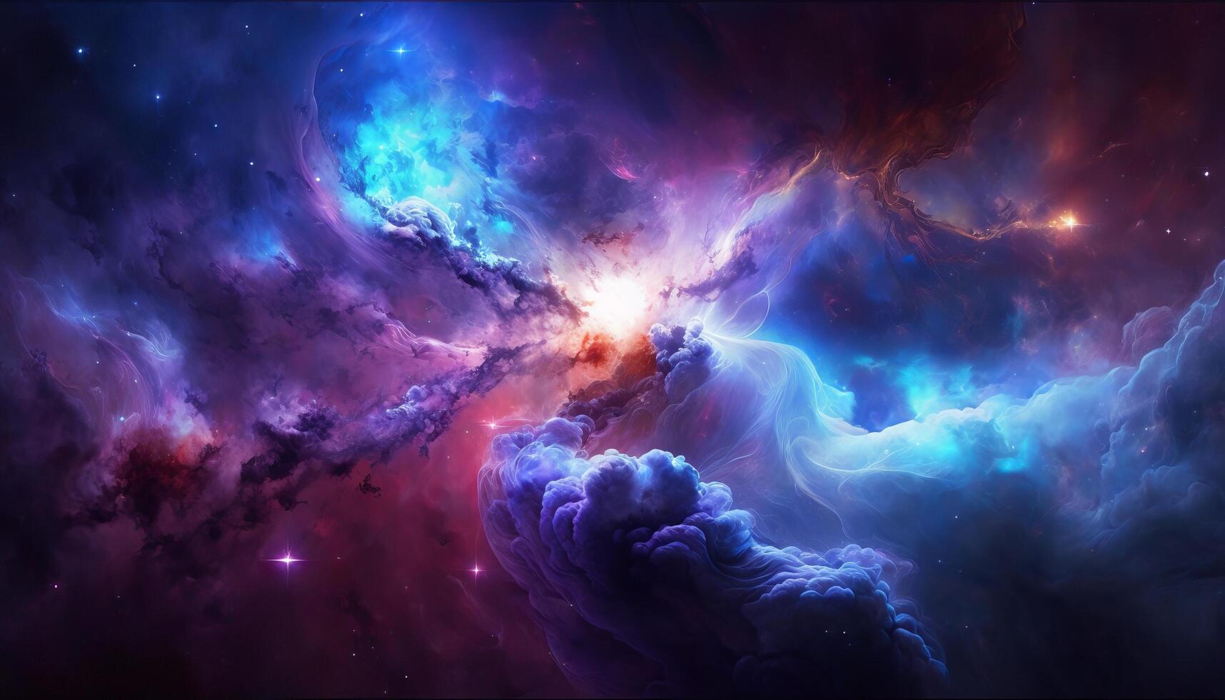 background image with a mix of blue and purple colors, resembling a galaxy or space theme. photo