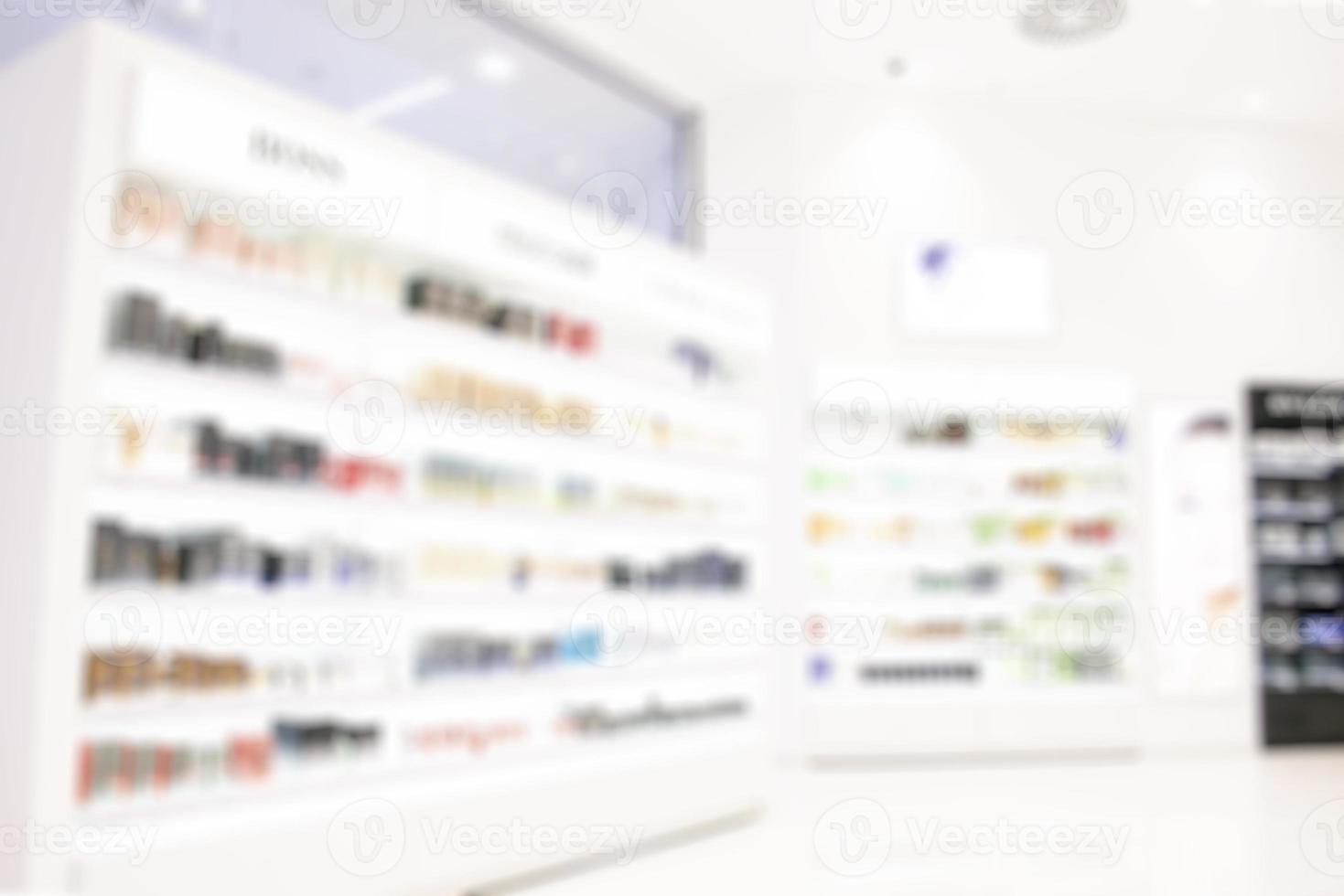 abstract blur photo of full shelves in a shopping mall