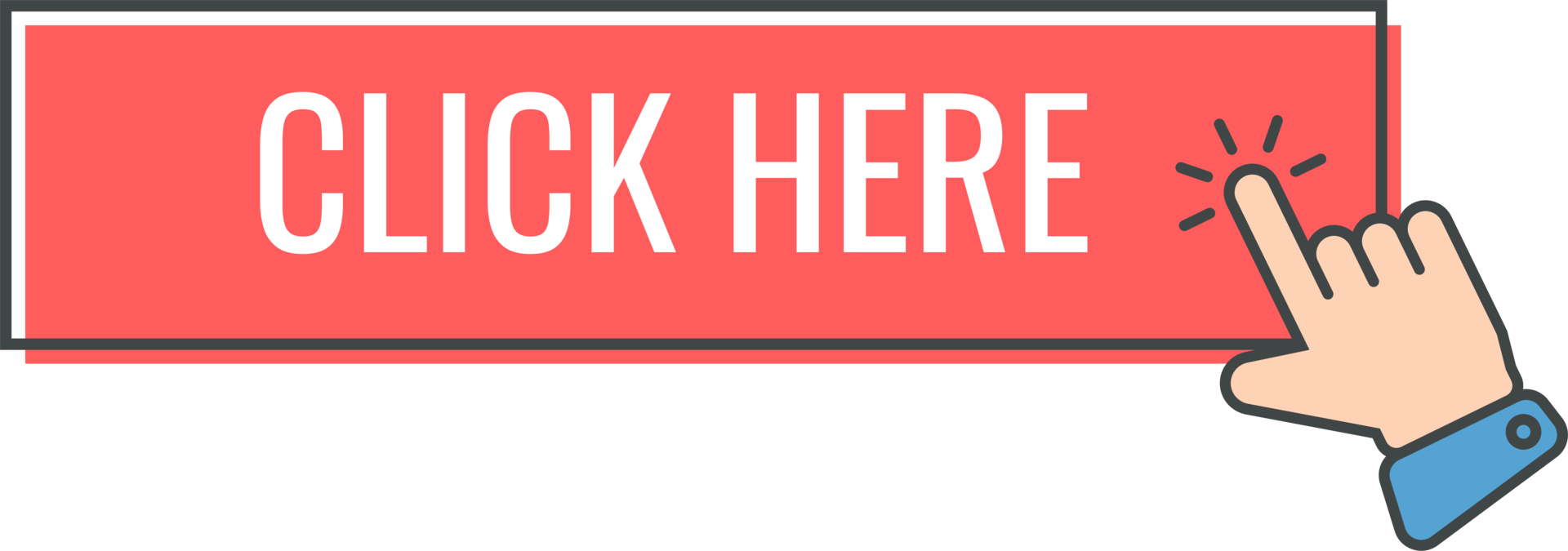 clique cursor ícone com clique aqui botão png