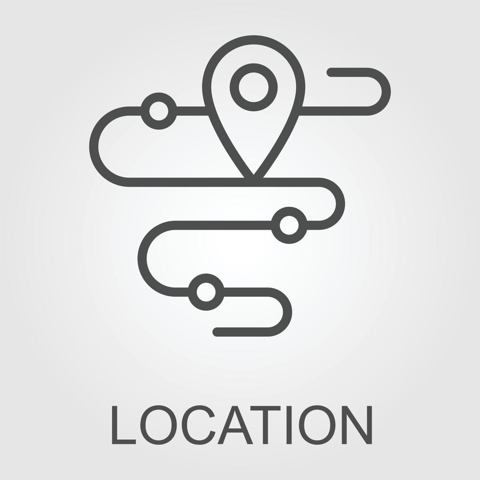 map icon isolated on white background. Simple style. Eps 10 vector