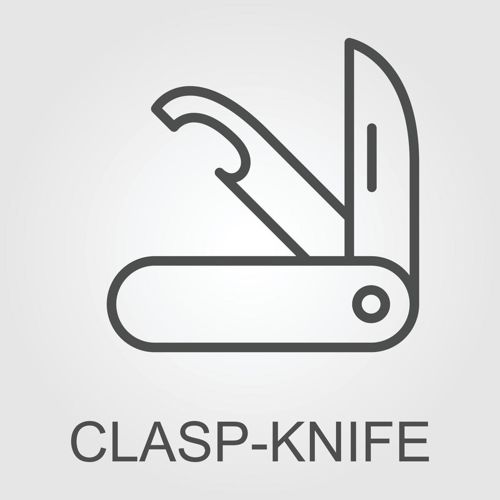 CLASP KNIFE icon in vector. Logotype vector