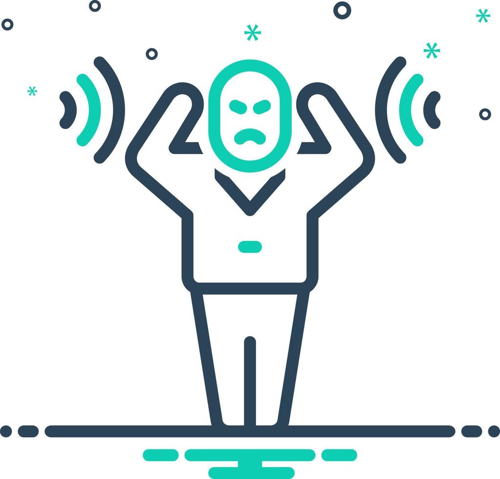 mix icon for disturbed vector