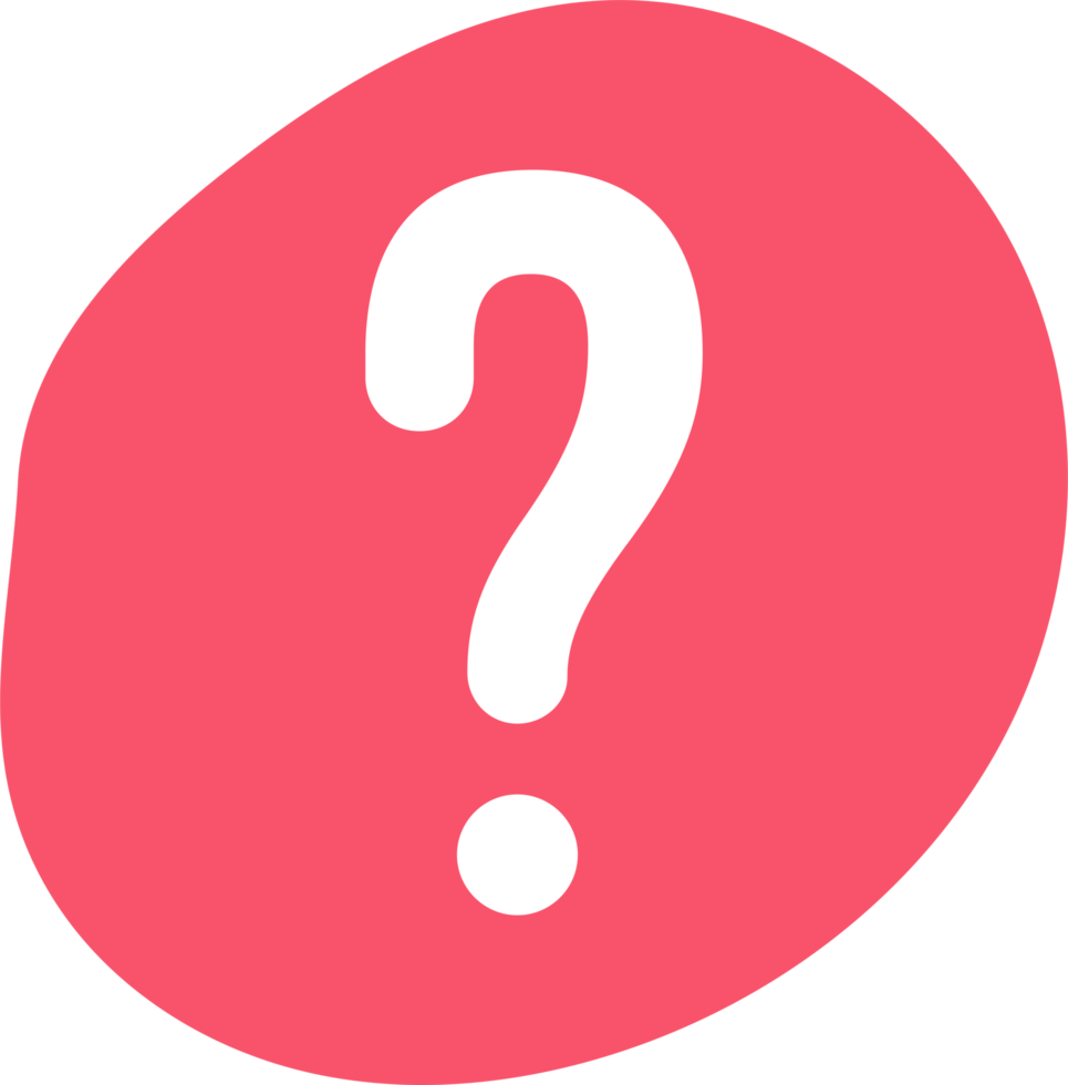 Color blob with question mark symbol png