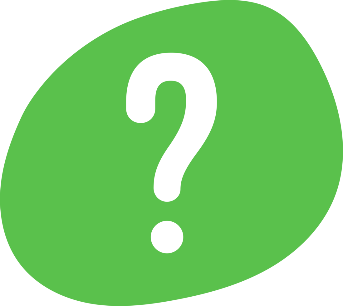 Color blob with question mark symbol png