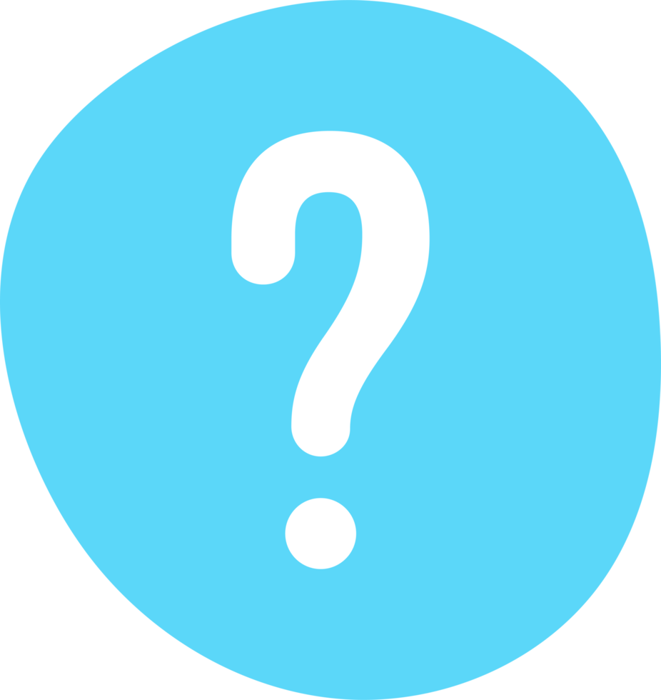 Color blob with question mark symbol png