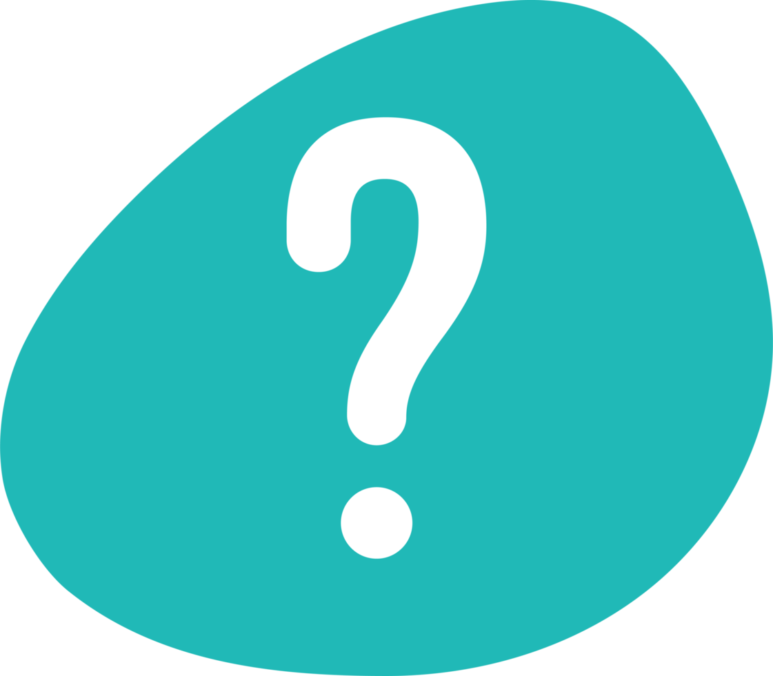 Color blob with question mark symbol png