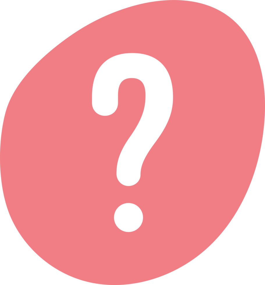 Color blob with question mark symbol png