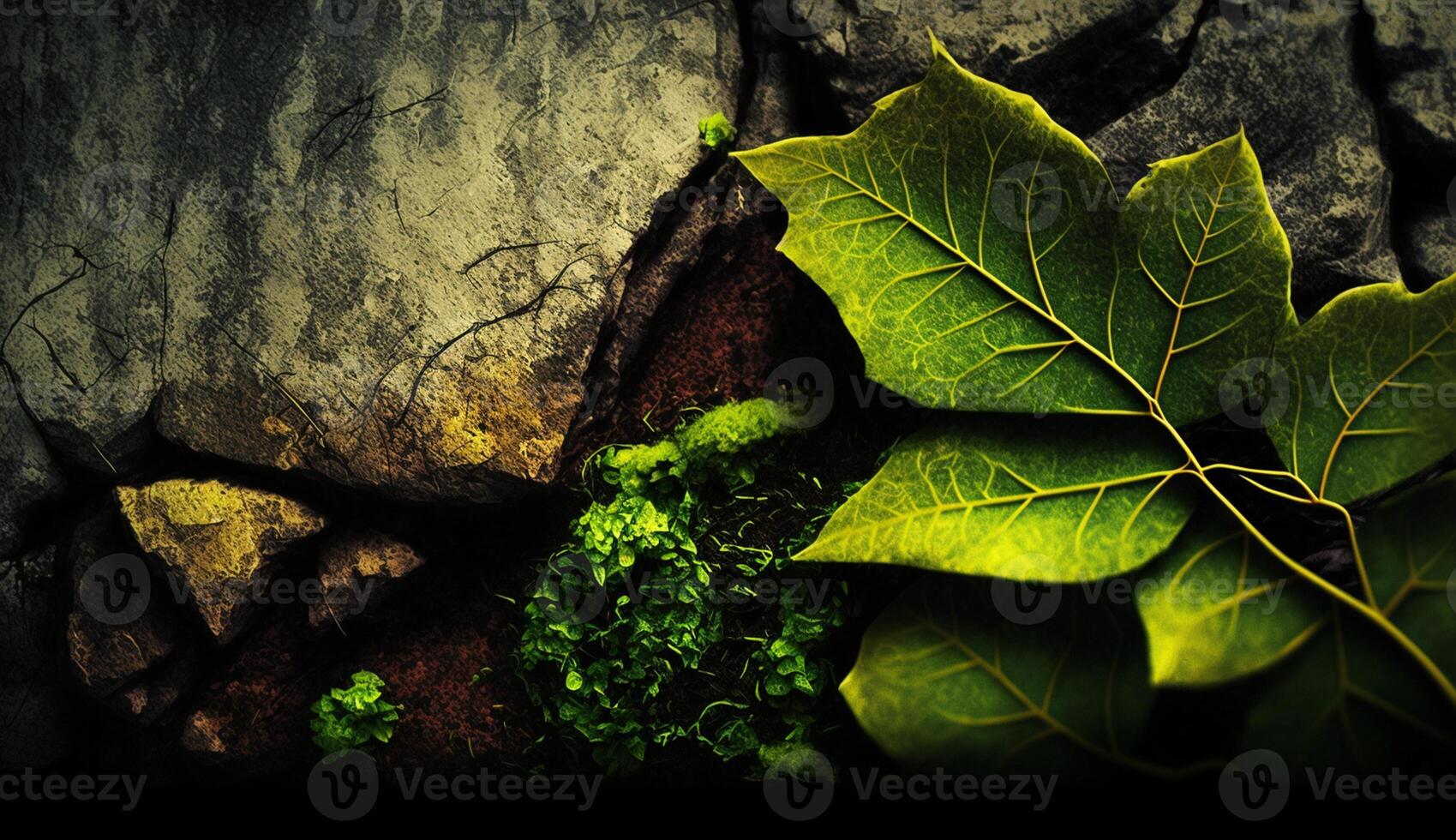 Captivating Textures from Leaves, Wood, and Stones background photo