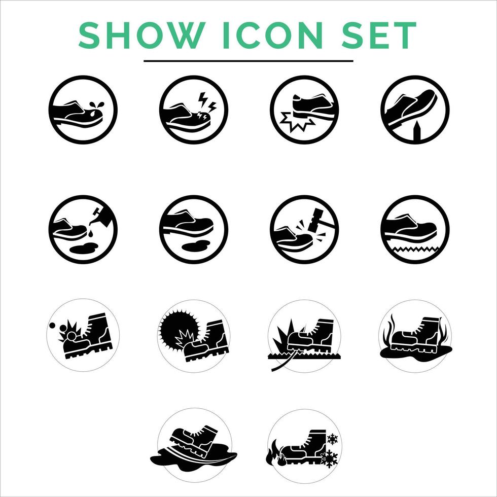 shoe icon set illustration vector