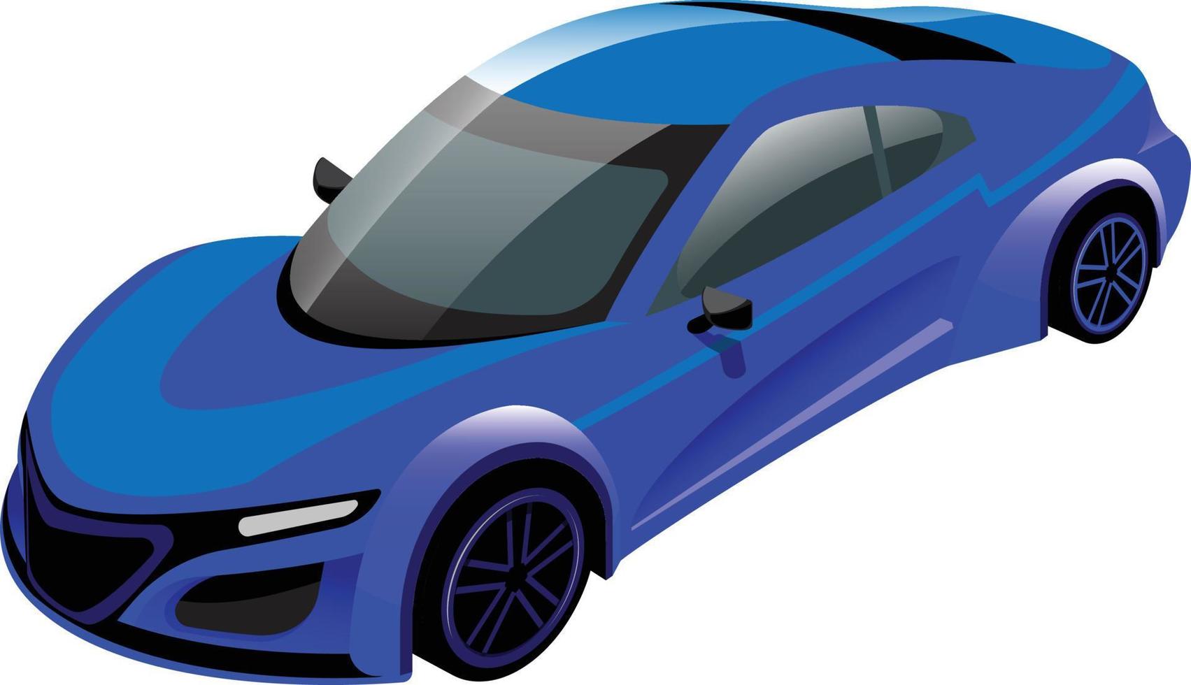 vector illustration of blue sports car