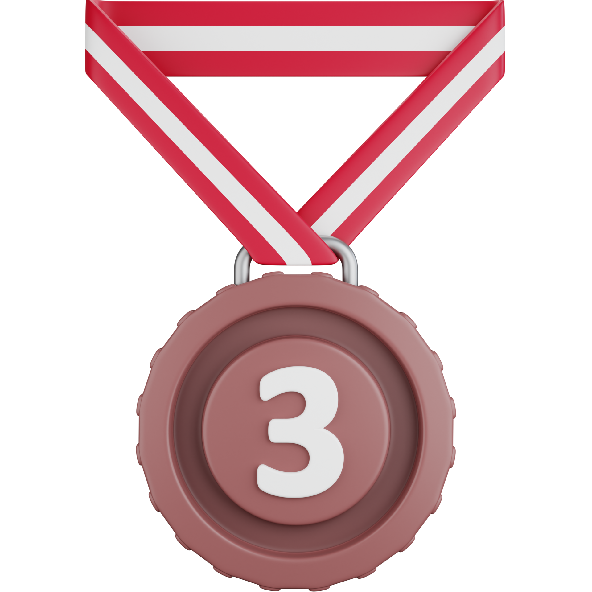 3D Icon Illustration Third Place Award Medal 21972586 PNG