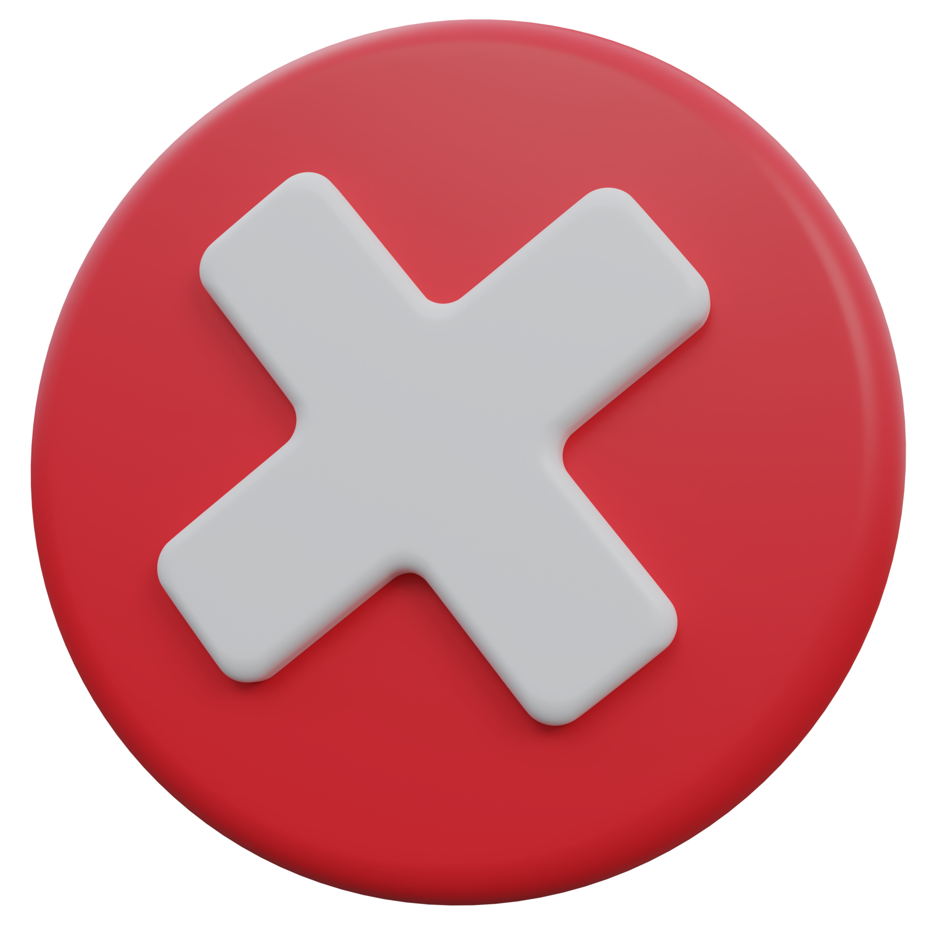 denied 3d render icon illustration with transparent background