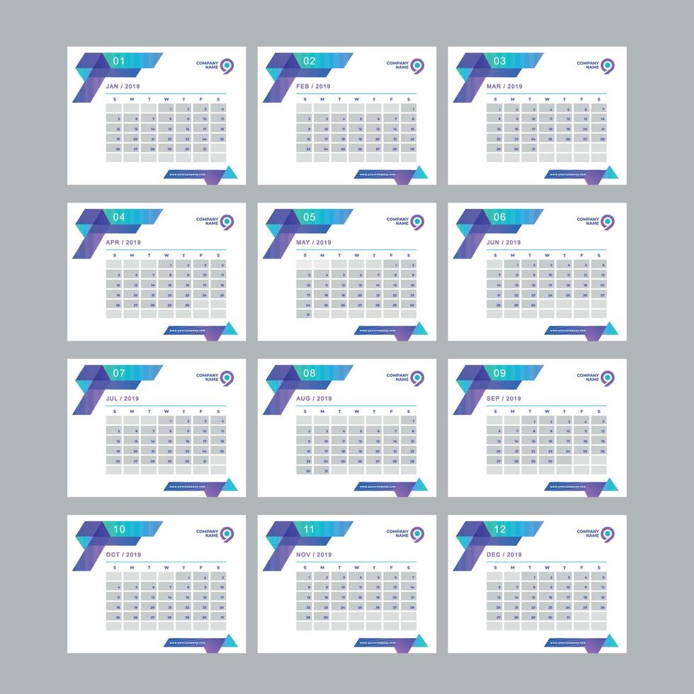 Calender design free vector