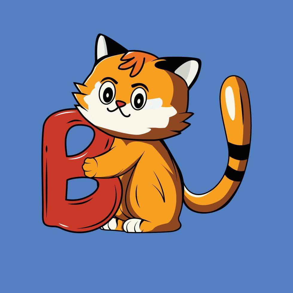 cute-cat-with-b-letter-vector-illustration-21972742-vector-art-at-vecteezy