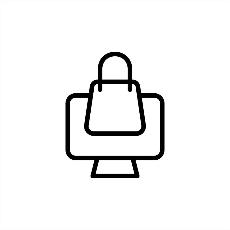 online store icon with isolated vektor and transparent background vector