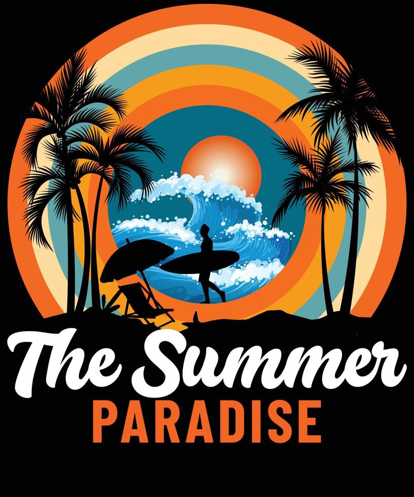 Summer t shirt design eps vector