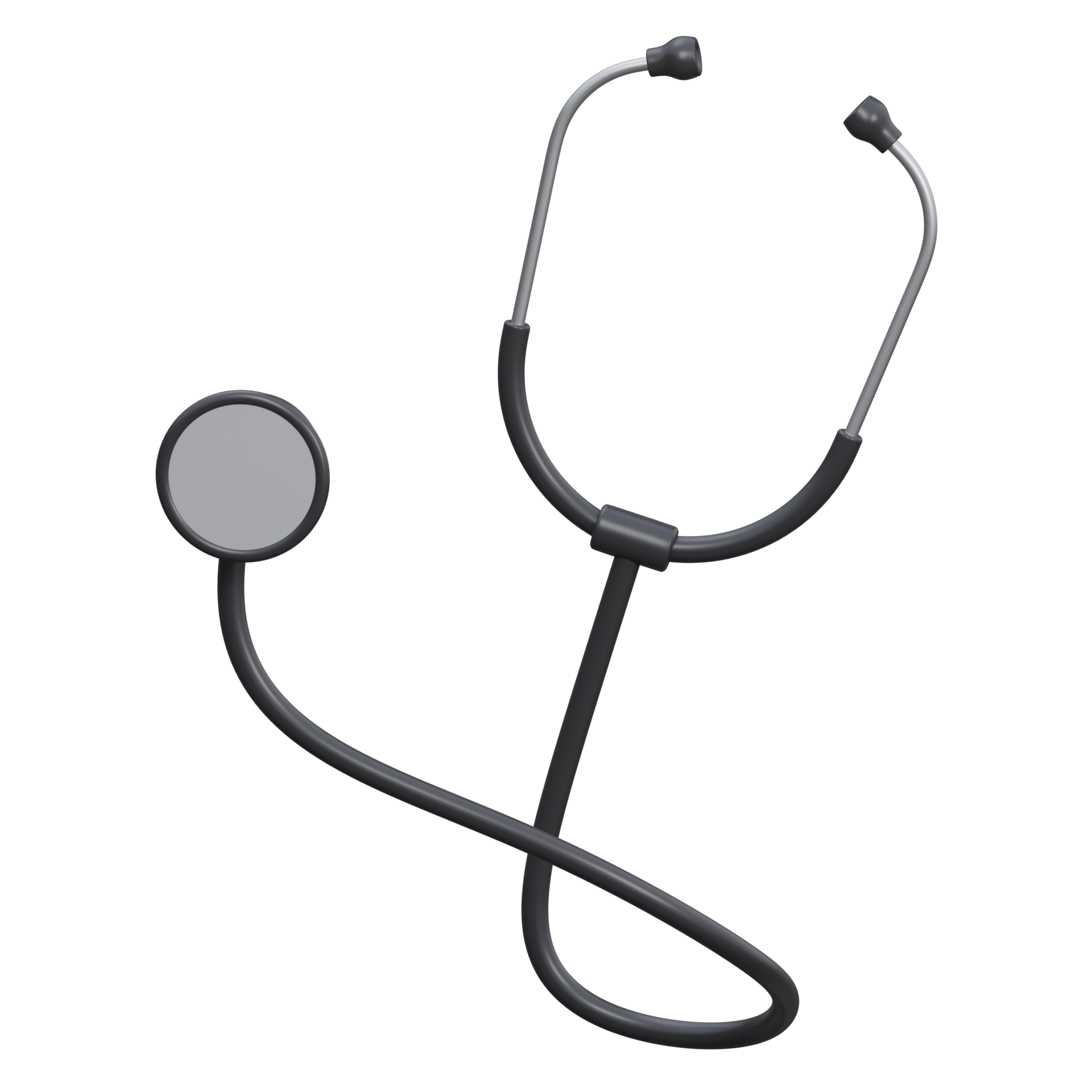 Premium PSD  Medical stethoscope on transparent background 3d rendering  illustration