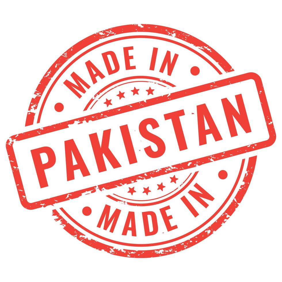 made in pakistan stamp vector
