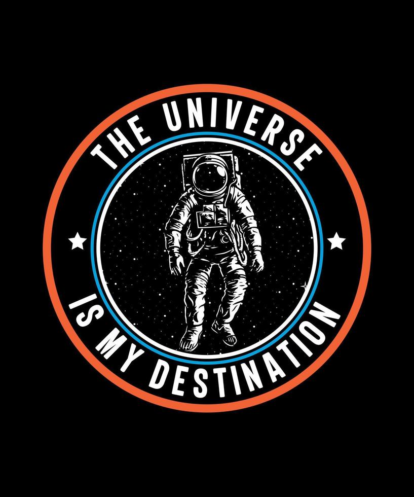Space illustration logo vector tshirt design astronaut illustration design