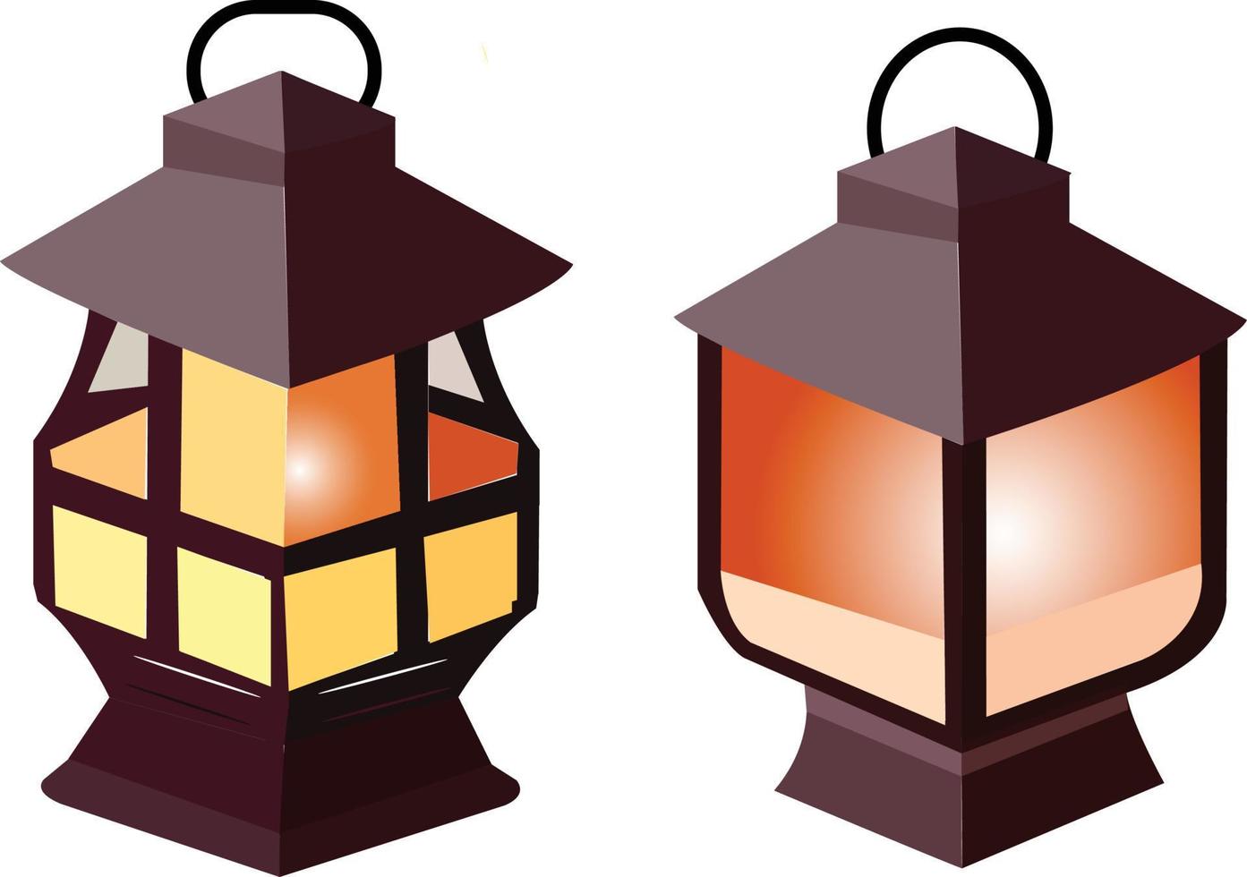 set of lanterns stock illustration vector