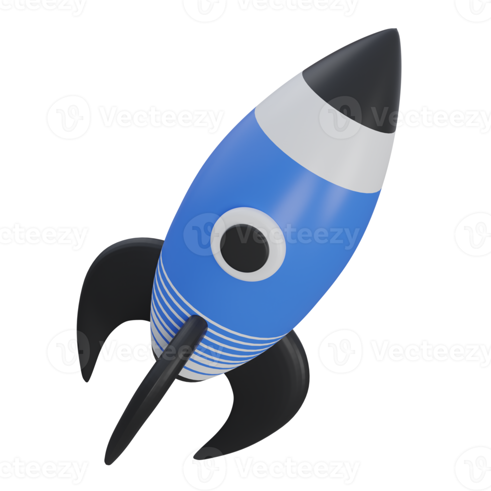fusée 3d rendre icône illustration avec transparent arrière-plan, productivité png